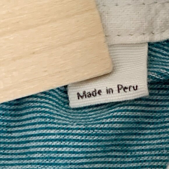 Billy Reid Pensacola Polo Mens Medium Blue Green Space Dye Iconic Pocket Stitch - Picture 5 of 10